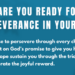 Are you ready for perseverance in your life?