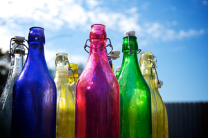 colored bottles