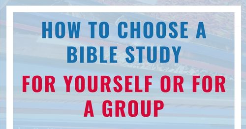 How to choose a Bible Study for yourself or for a group