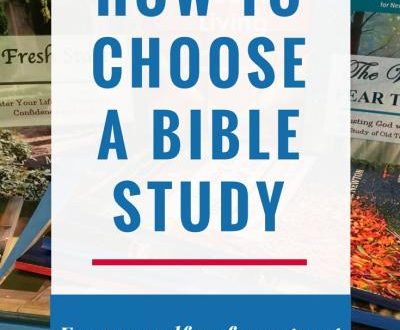 How to Choose a Bible Study - from Melanie Newton's E-Course "How to Lead a Bible Study"
