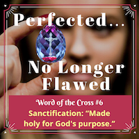 Sanctification means perfected, no longer flawed in God's sight