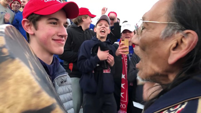 Clash between Covington Catholic students and a Native American vet