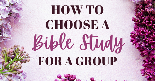 How to choose a Bible study for a group